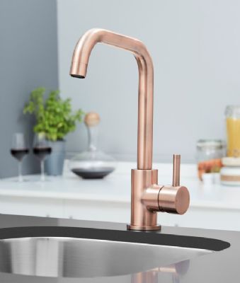EVO ELERA D COPPER MONO SINGLE LEVER KITCHEN SINK MIXER TAP with D SHAPED SWIVEL SPOUT, KTAP007CU *SPECIAL OFFER* EVO ELERA D COPPER MONO SINGLE LEVER KITCHEN SINK MIXER TAP with D SHAPED SWIVEL SPOUT, KTAP007CU *SPECIAL OFFER*